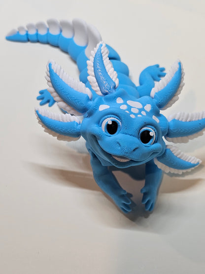 Blue Ice Pop Articulated Axolotl Figure