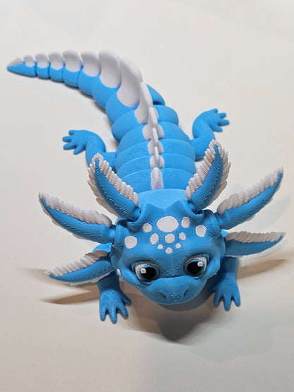 Blue Ice Pop Articulated Axolotl Figure