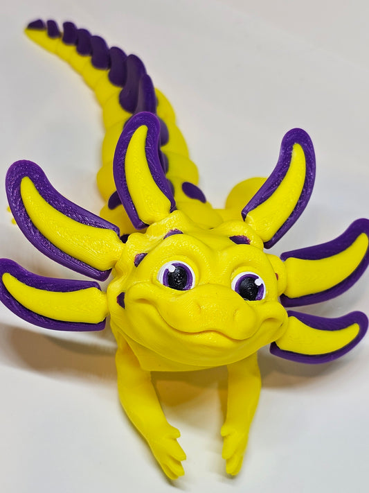 Banana Split Articulated Axolotl Figure