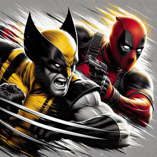 Marvel Comics Deadpool and Wolverine HueForge