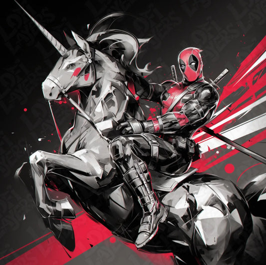 Marvel Comics Deadpool Unicorn HueForge