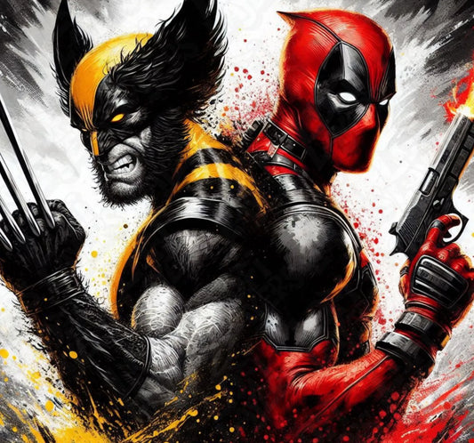 Marvel Comics Deadpool and Wolverine HueForge