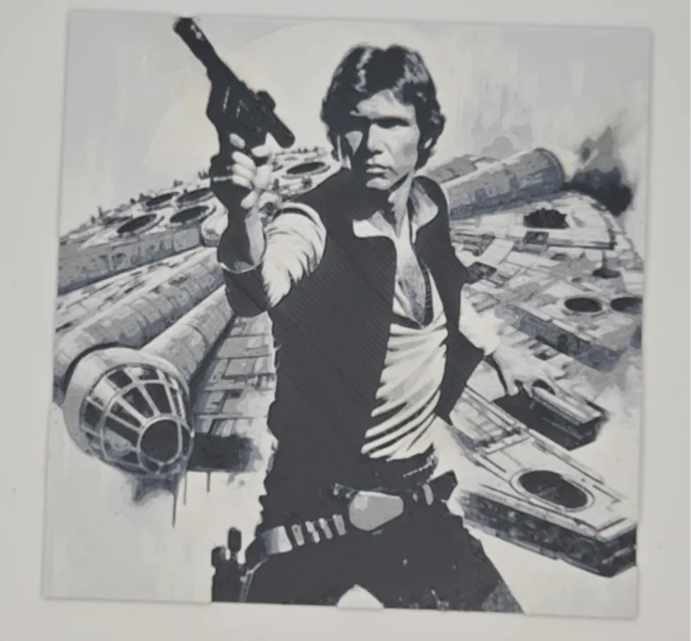 Star Wars Han Solo with the Millennium Falcon HueForge