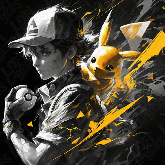 Pokémon Ash Ketchum & Pikachu HueForge